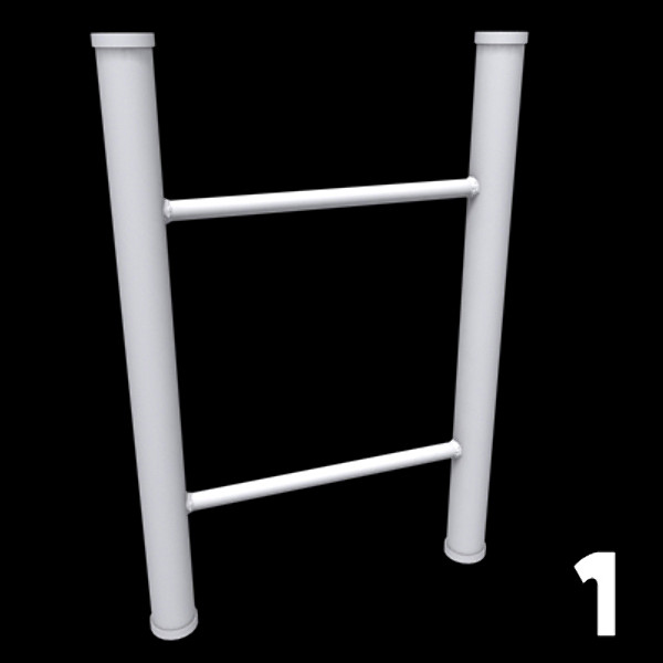 ladder set 1 3d model - Ladder Set #1 by SuIXo